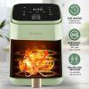 2 Quart Small Air Fryer, 1200W Touchscreen Compact Air Fryer Oven with 8 Preset Modes & 100 Recipes